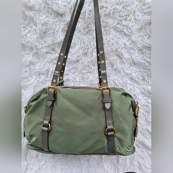 Prada Nylon Green Shoulder Bag - Picture 5 of 15